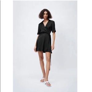 NWT Zara back wrap dress - M